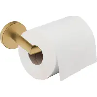 Mueller Hilton toiletrolhouder met vaste arm geborsteld messing