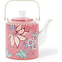 Pip studio Theepot Giftset Oriental Flower Festival Dark Pink 1 L