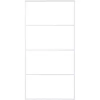 vidaXL Schuifdeur 102,5x205 cm mat ESG-glas en aluminium wit