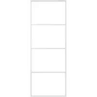 vidaXL Schuifdeur 76x205 cm mat ESG-glas en aluminium wit