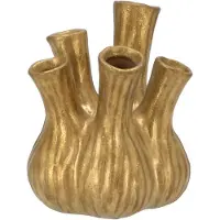 DK Design Daan Kromhout - Aglio - Uienvaas - Goud - Bloemenvaas - Tulpenvaas - 13x13x16