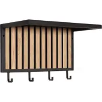 De Bommel Meubelen Kapstok Koen - 50 cm - 4 haken - metaal/hout