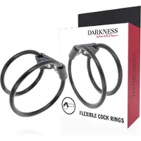 Darkness Leer double cock ring 1 St