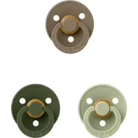 BIBS fopspeen 18+ maand set 3 stuks Hunter Green,Sage en Dark Oak maat 3