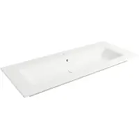 Saqu Fluente Wastafelblad 1 bak 1 krg 121x51x1 cm Glans Wit