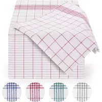 Blumtal Premium Theedoekenset - Keukendoeken - Geruit - 50 x 70cm - Rood - Set van 5