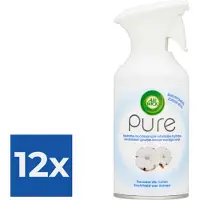 Air Wick - Luchtverfrisser - Spray - Zachtheid van Katoen - 250ml - Voordeelverpakking 12 stuks