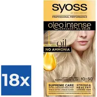 Syoss Oleo Intense - Haarverf - 10-50 - Licht Asblond - 115ml x 18