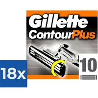 Gillette Contour Plus - 10 stuks - Wegwerpscheermesjes - Voordeelverpakking 18 stuks