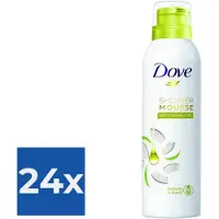 Dove Coconut Oil - 200 ml - Shower Foam - Voordeelverpakking 24 stuks