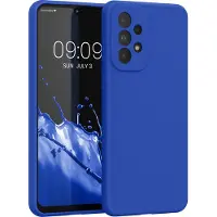 Kwmobile telefoonhoesje geschikt voor Samsung Galaxy A33 5G - Hoesje met siliconen coating - Smartphone case in Baltisch blauw
