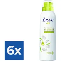 Dove Coconut Oil - 200 ml - Shower Foam - Voordeelverpakking 6 stuks
