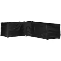 vidaXL Tuinmeubelhoezen met 18 oogjes L-vormig 220x285x80 cm