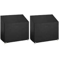 vidaXL Tuinbankhoezen 2 st 8 oogjes 130x70x70/88 cm polyetheen