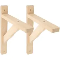 AMIG Plankdrager/planksteun van hout - 2x - lichtbruin - H320 x B280 mm - Tot 105 kg - Plankdragers
