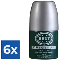 BRUT Deo Roll-on - Original - GLAS - 50ml - Voordeelverpakking 6 stuks
