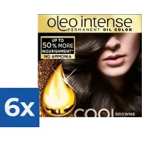 Syoss Oleo Intense - Haarverf - 4-50 - Ijzig Bruin - 115ml x 6