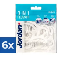 Jordan 3 in 1 - 36 st - Flosser - Voordeelverpakking 6 stuks