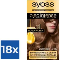 Syoss Oleo Intense - Haarverf - 6-80 - Caramelblond - 115ml x 18