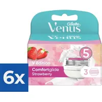 Gillette venus Scheermesjes Comfortglide Strawberry 3 stuks - Voordeelverpakking 6 stuks