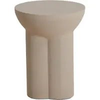 Light & Living Bijzettafel Ø39x50 cm POLINNA mat zand (Beige, 39x39x50 diameter: 39cm)