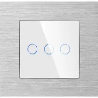 Perfect Switches TOUCH SCHAKELAAR | ALUMINIUM | ZILVER | DRIEVOUDIG