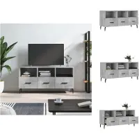 vidaXL Tv-meubel - Tv-meubelen - Tv Kast - Opbergkast - Tv-meubel 102x36x50 cm bewerkt hout betongrijs