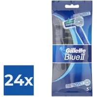 Gillette Blue II - 5 stuks - Wegwerpscheermesjes - Voordeelverpakking 24 stuks