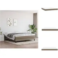 vidaXL Pocketveringmatras, taupe, 160x200x20 cm, stof - Matrassen