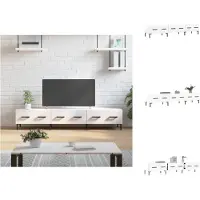 vidaXL Tv-meubel - Tv-meubelen - Tv Kast - Opbergkast - Tv-meubel 150x36x30 cm bewerkt hout hoogglans wit