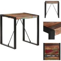 vidaXL Eettafel 70x70x75 cm, gerecycled massief hout - Eettafels