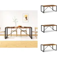 vidaXL Eettafel massief hout, vintage look, 180 cm - Eettafels