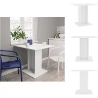 vidaXL Eettafel 80x80x75 cm bewerkt hout wit