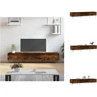 vidaXL Tv-meubel 150x36x30 cm bewerkt hout gerookt eikenkleurig