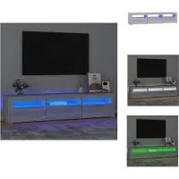 vidaXL Tv-kast - Tv-kasten - Tv-meubel - Tv-meubel Met LED-verlichting - Tv-meubel met LED-verlichting 180x35x40 cm grijs sonoma eiken