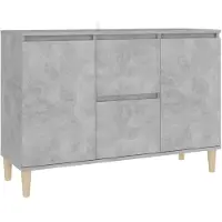 vidaXL Dressoir 101x35x70 cm bewerkt hout betongrijs