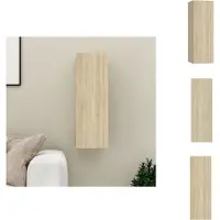 vidaXL Tv-kast - Tv-kasten - Televisiekast - Televisiekasten - Tv-meubel 30,5x30x90 cm bewerkt hout sonoma eikenkleurig