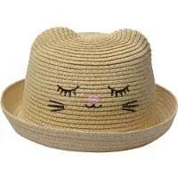 Clayre & Eef Hoed Kind Beige Papierstro Kat