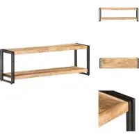 vidaXL Tv-meubel - 120x30x40 cm - Ruw mangohout Tv-kast - Houten Tv-kast - Mangohout Tv-kast - Industrieel Meubilair - Livingroom Furniture