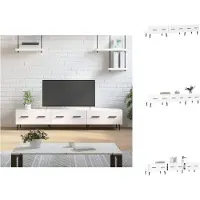 vidaXL Tv-meubel 150x36x30 cm bewerkt hout hoogglans wit