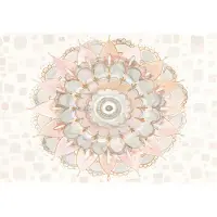 Fotobehang - Mandala - Pastel - Bloem - Abstract - Kinderkamer - Vliesbehang - 152x104cm (lxb)
