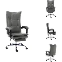 vidaXL bureaustoel, antraciet, kunstleer - Bureaustoelen