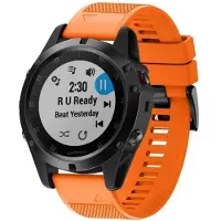 Shop4 - Geschikt voor Garmin Fenix 6S Bandje (ook Pro, Solar en Sapphire) - Siliconen Oranje