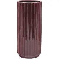 XLBoom Ikon vaas Wijnrood - 15 × 15 × 33 cm - Keramische, porseleinen, vaatwasbestendig design vaas - Verkrijgbaar in Maroon | Green | Black - Duurzaam keramiek voor stijlvol wonen