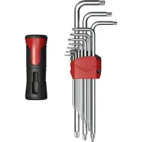 Parkside Torx Sleutelset - De onmisbare set in je gereedschapskoffer - Torxsleutelset - 11-delig - In opklapbare kunststof houder