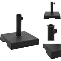 vidaXL Parasolvoet - Parasolvoeten - Parasol Voet - Parasol Voet - Parasolvoet vierkant 8 kg polyresin zwart