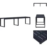 vidaXL Tuinbank 180 cm, kunststof, zwart - Tuinbanken