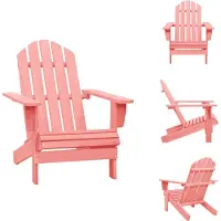 vidaXL Adirondack tuinstoel, massief grenenhout, roze - Tuinstoelen
