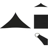 vidaXL Zonnezeil - Zonnezeilen - Zonnedoek - Zonnedoeken - Zonnescherm driehoekig 5x5x6 m oxford stof zwart