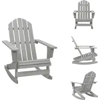 vidaXL Tuinschommelstoel - Tuinschommelstoelen - Tuinstoel - Tuinstoelen - Tuinschommelstoel hout grijs